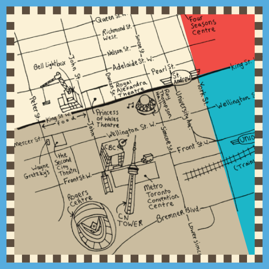 Toronto map hand made