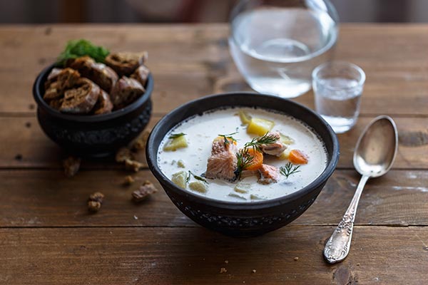 Финский суп из лосося